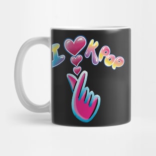 I love kpop (I finger heart kpop) Mug